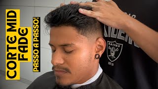 Como Fazer Mid Fade em V Guia para Iniciantes  Aula de Barbearia [upl. by Lizzie]