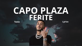 Capo Plaza  Ferite TestoLyrics [upl. by Dorrahs]