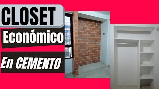 🛠️Como hacer un closet de CEMENTO ECONÓMICO Y FÁCIL  PASOS 👣 [upl. by Akiem]