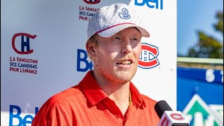 Patrik Laine addresses media at Montreal Canadiens golf tournament [upl. by Yr]