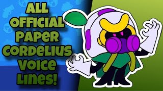 Paper Cordelius Voice Lines  Brawl Stars [upl. by Knowland]