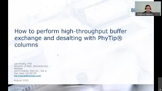 How to perform highthroughput buffer exchange and desalting with PhyTip columns [upl. by Asiaj]