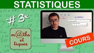 LE COURS  Statistiques  Troisième [upl. by Nanahs109]