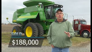 Machinery Pete TV Gold Key Tour 2010 John Deere 9770 STS Combine Sells on Missouri Farm Auction [upl. by Japeth]