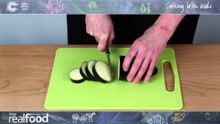 How to dice an aubergine  Cooking with kids [upl. by Igig]