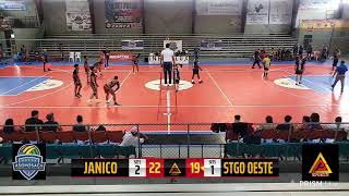 JANICO vs STGO OESTE  TORNEO INTERMUNICIPAL DE VOLEIBOL TAMBORIL 2024 [upl. by Ellimahs]