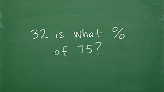 32 is what PERCENT of 75 Let’s solve the percent problem stepbystep… [upl. by Alaham907]