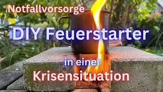 DIY Feuerstarter für den Krisenfall Prepping Krisenvorsorge Blackout ww3 [upl. by Salb439]