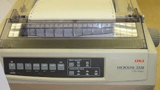 Dźwięk drukarki igłowej  dot matrix printer sound [upl. by Ahsenyl405]