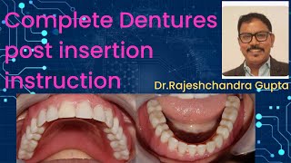 denture post treatment instructions complete denture instructions in Hinde Removable teeth set [upl. by Cos35]