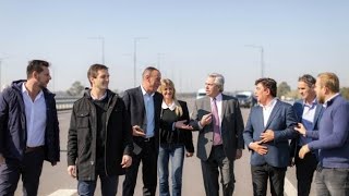 El presidente junto a Gabriel Katopodis recorrió obras de la autopista Presidente Perón y la UNPAZ [upl. by Angelico]