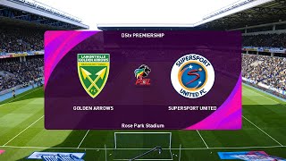 Lamontville Golden Arrows vs Supersport United 30102024 DStv Premiership PES 2021 [upl. by Niliram]