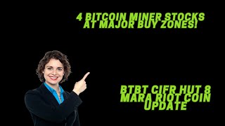 4 Bitcoin Miner Stocks at MAJOR Support Levels  BTBT CIFR HUT 8 MARA RIOT COIN [upl. by Adnylam]