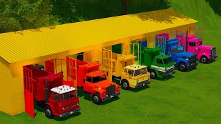 TRANSPORTING ALL DUMP TRUCKS TO THE QUARRY WITH TRAIN Farming Simulator 22 [upl. by Jadda]