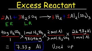 How To Find The Amount of Excess Reactant That Is Left Over  Chemistry [upl. by Cathe]