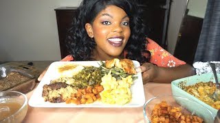 THANKSGIVING MUKBANG SPECIAL EATING SHOW  KETO SOUL FOOD  KEILA KETO [upl. by Sholom]