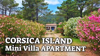 MY REVIEW Mini Villa APARTMENT Tour CORSICA FRANCE [upl. by Ddej608]