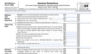 IRS Schedule A walkthrough Itemized Deductions [upl. by Natehc300]