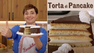 TORTA DI PANCAKE AL CIOCCOLATO di Benedetta Rossi  Ricetta TV Fatto in Casa per Voi [upl. by Eelah]