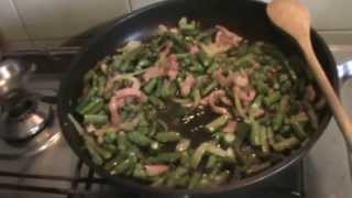 pasta con asparagi e pancetta [upl. by Codie]