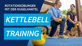 Kettlebell Übungen  Rotationsübungen mit der Kugelhantel [upl. by Arretal425]