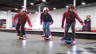 Onewheel Pint X racing on a Go Cart Track [upl. by Zacks]