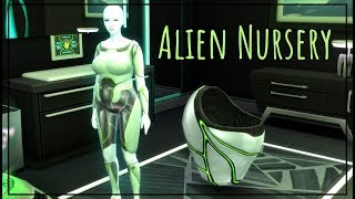 SIMS 4 ROOM BUILD  ALIEN NURSERY  NO CC [upl. by Siocnarf]