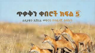 ጥቃቅን ቀበሮች ዲን አሸናፊ መኮንን ክፍል 5 Tiqaqen Qeberoche Deacon Ashenafi Mekonnen Part 5 [upl. by Ruberta735]