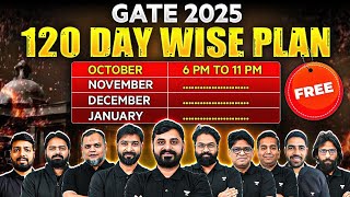 GATE 2025 Preparation  GATE 120 Day Wise Free Plan  GATE 2025 Strategy  GATE 2025 Time Table [upl. by Alano]