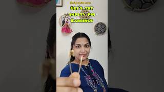 diy safety pin 🧷 hacks shorts earrings diy viral [upl. by Sparhawk934]