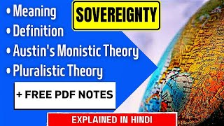 POLITICAL SCIENCE Meaning Definition of Sovereignty  Monistic amp Pluralistic Theories BA BA LLB [upl. by Ree]