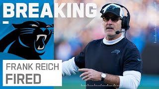 BREAKING NEWS Panthers Fire Head Coach Frank Reich [upl. by Ybloc559]