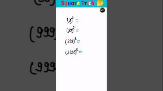 Square Trick for fast calculation shorts maths square [upl. by Jehias379]