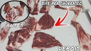 como dessosar um 4° dianteiro de carneiro e cortar pra churrasco [upl. by Welles]