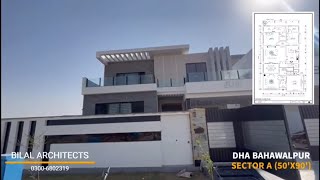 50x90 House Design In DHA Bahawalpur By Bilal Architects [upl. by Nirehtac]