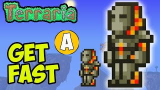 Terraria how to get Molten Armor EASY  Terraria Molten Armor 1449 [upl. by Refotsirk]