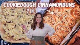 Wie schmeckt der TikTokTrend COOKIEDOUGHCinnamonbuns  Zimtschnecken mit Keksteig 😍 [upl. by Siloam556]