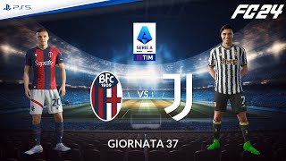 Bologna  Juventus ⚽️ Serie A 202324 Realistic Match Sim  FC 24 [upl. by Inaoj737]