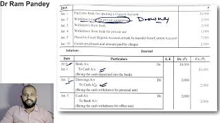 Journal entries related to cash deposit and cash withdraw from bank [upl. by Marcille]