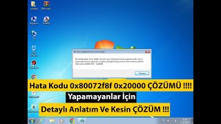 Hata Kodu 0x80072f8f 0x20000 ÇÖZÜMÜ  Error code 0x80072f8f 0x20000 SOLUTION 2022 [upl. by Kone]