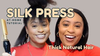 How To Silk Press Natural Hair AtHome  Detailed  Tutorial [upl. by Nirtiac]