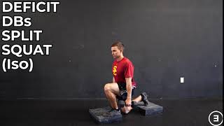 Deficit DBs Split Squat Isometric [upl. by Enyrb]