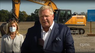 Ontario Premier Doug Ford on new WindsorEssex hospital COVID19 measures – October 18 2021 [upl. by Iruyas]