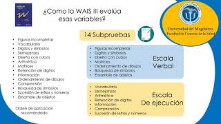 WAIS III Medición y Evaluación [upl. by Anirdna]