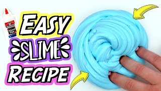 HOW TO MAKE SLIME For Beginners NO FAIL Easy DIY Slime Recipe [upl. by Temme880]