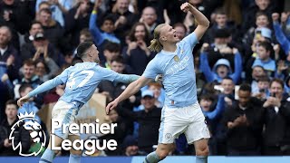 Erling Haaland rips through Wolves for four goals in Man City win  Premier League  NBC Sports [upl. by Garey]