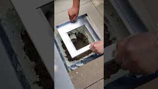 Quickly install floor drain floordrain drain viralvideo youtubeshorts construction [upl. by Philipa]