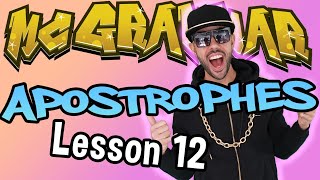 English Lesson Apostrophes for Kids  Learn through music and rap with MC Grammar [upl. by Werda]