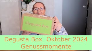 Degusta Box Oktober 2024 quotGenussmomentequot [upl. by Nytnerb]