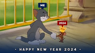 Happy New Year 2024  Tom and Jerry  Edits MukeshG [upl. by Aivartal]